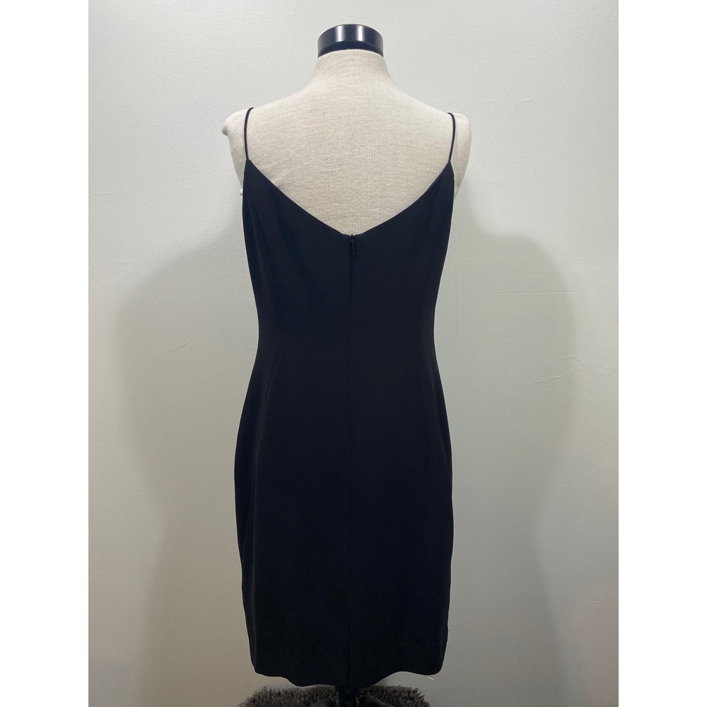Jones New York Black Dress String Beaded Neckline Party Cocktail Sz 12 LBD - Picture 3 of 10